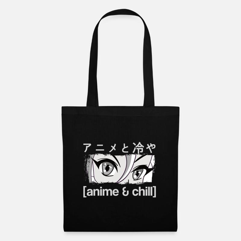 Anime & Chill Kanji - Stoffbeutel - Schwarz