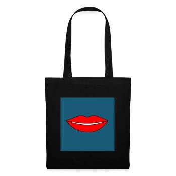 Pop Art Lips Lipstick Poster Colorful Gift - Tote Bag - black - Front