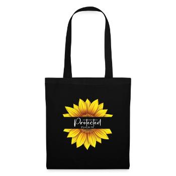 Christian Sunflower design I am Protected Psalm 91 - Tote Bag - black - Front