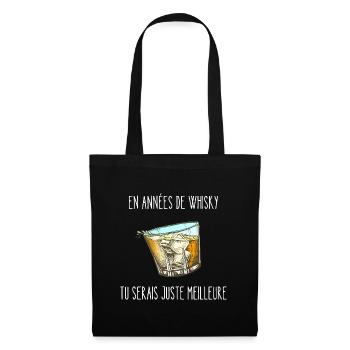 en années de whisky - Sac en tissu - noir - Devant