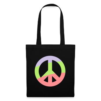 Peace - Stoffbeutel - Schwarz - Vorne
