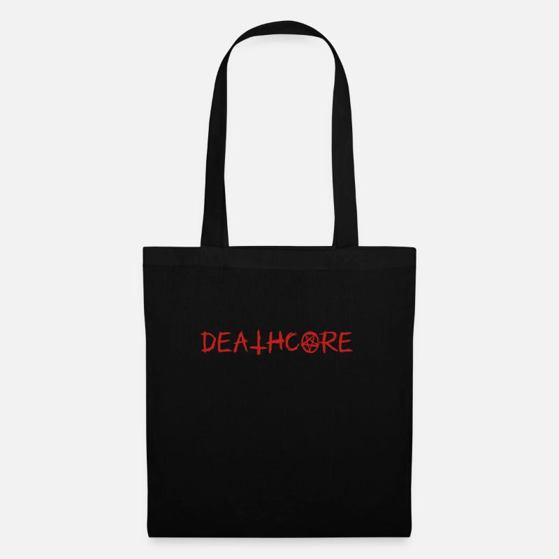 Metalhead Deathcore Shirt Dämonischer Ästhetik - Stoffbeutel - Schwarz