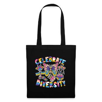 Celebrate Diversity - Stoffbeutel - Schwarz - Vorne