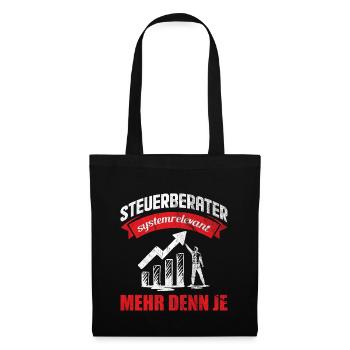 Steuerberater Finanzen Steuer Geschenkidee - Stoffbeutel - Schwarz - Vorne