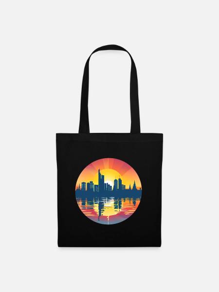 Lunen Skyline - Stoffbeutel - Schwarz