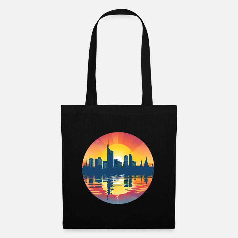 Lunen Skyline - Stoffbeutel - Schwarz