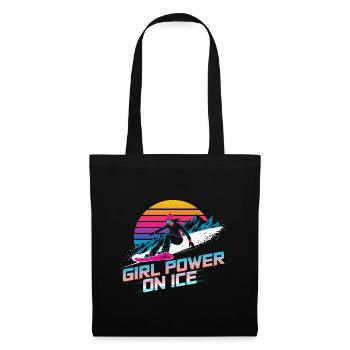 Weibliche Power-Snowboarderin - Stoffbeutel - Schwarz - Vorne