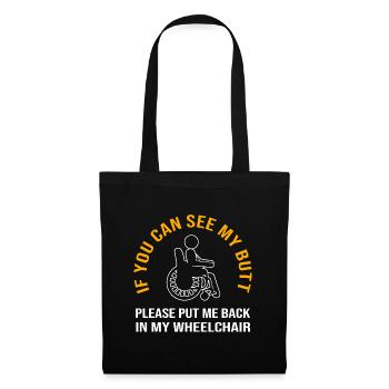 Wheelchair - Tote Bag - black - Front