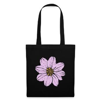 flower, blossom, pastel, violet, lilac - Tote Bag - black - Front