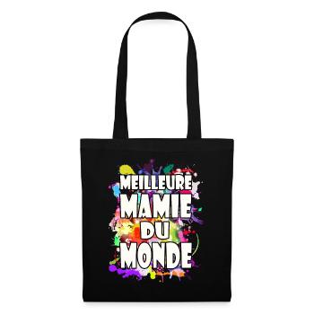 Meilleure mamie du monde, cadeau fête grands-mères - Sac en tissu - noir - Devant