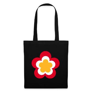 70s Flower Pattern - Tote Bag - black - Front