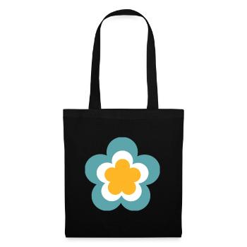 70s Flower Pattern Retro Hippie Flowers Power - Tote Bag - black - Front