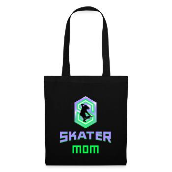 Skater Mom Mama Mother Skatboard cool gift idea - Tote Bag - black - Front