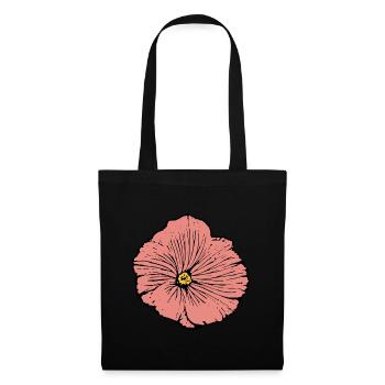 Blume rosa pinke Blume Blumen pink rosa Blumen - Stoffbeutel - Schwarz - Vorne