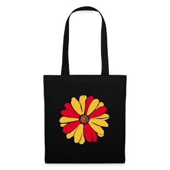 70s Flower Pattern Retro Hippie Flowers Power - Tote Bag - black - Front