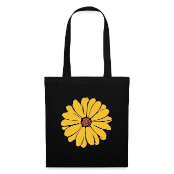 Fleur Fleur Jaune Idée Cadeau Noël - Sac en tissu - noir - Devant