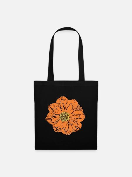 Blumen-Geschenk - Stoffbeutel - Schwarz