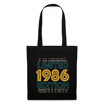 1986 Limited Edition Birthday Design - Tote Bag - black - Front
