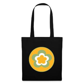 70s Flower Pattern - Tote Bag - black - Front