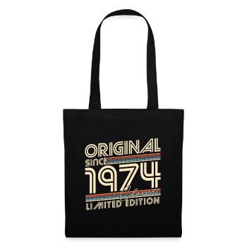 Original depuis 1974 Vintage cadeau d’anniversaire - Sac en tissu - noir - Devant