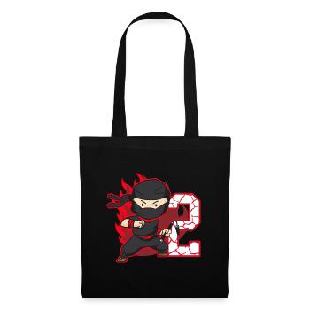 Ninja Fighter Birthday Boy 2 years old Ninjas - Tote Bag - black - Front