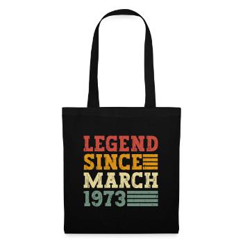 Légende depuis mars 1973 - Sac en tissu - noir - Devant