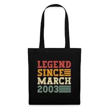Légende depuis mars 2003 - Sac en tissu - noir - Devant
