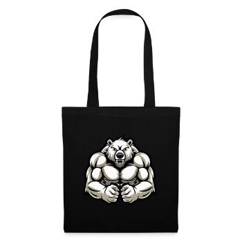 Polar Bear Muscles Bodybuilding Polar Bear - Tote Bag - black - Front