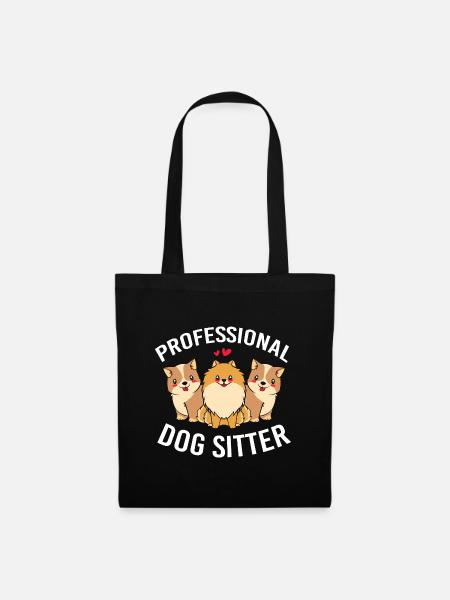 Haustier Sitter Haustiere Babysitter - Stoffbeutel - Schwarz