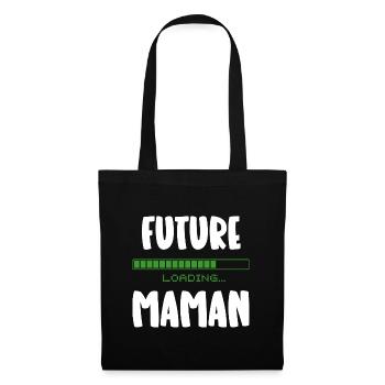 future maman - Sac en tissu - noir - Devant