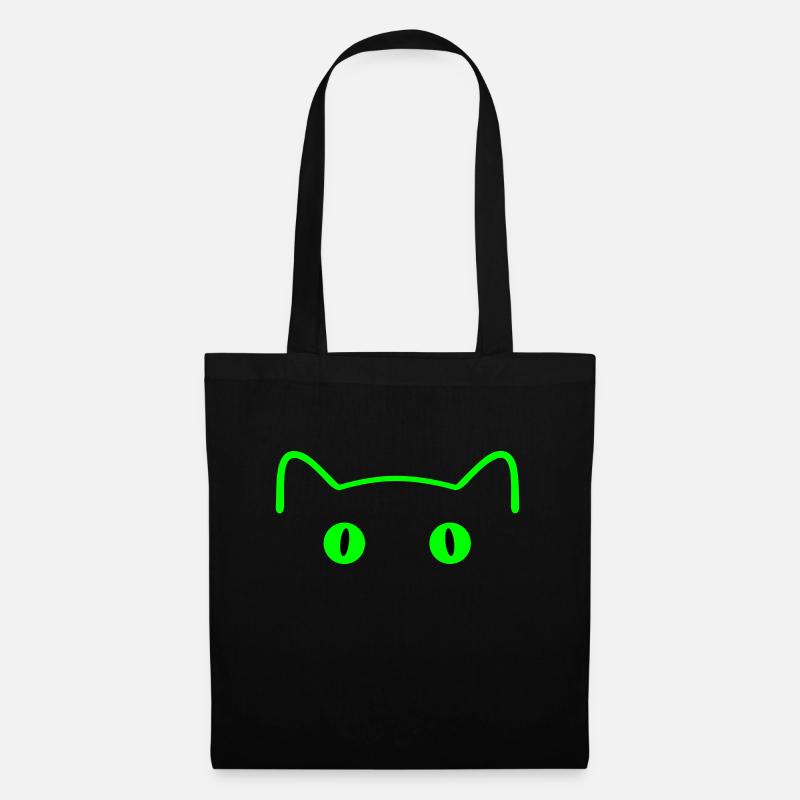 Katze - Stoffbeutel - Schwarz