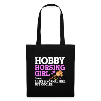Hobby Horse Hobby Horsing Hobbyhorsing - Stoffbeutel - Schwarz - Vorne