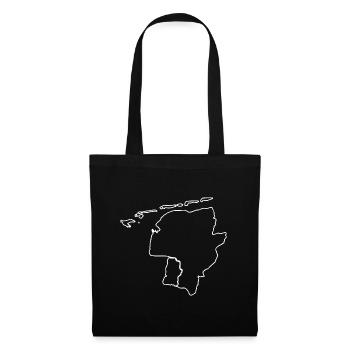 Ostfriesland Karte Silhouette - Geschenkidee - Stoffbeutel - Schwarz - Vorne