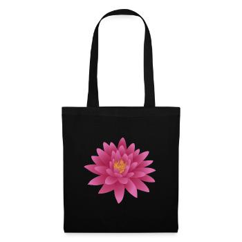Lotus flower lotus flower water flower motif - Tote Bag - black - Front