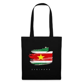 Suriname Surinamese Flag Watercolors - Tote Bag - black - Front