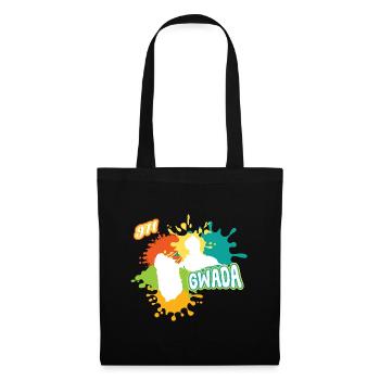 Belle idee cadeau carte de la guadeloupe 971 gwada - Sac en tissu - noir - Devant
