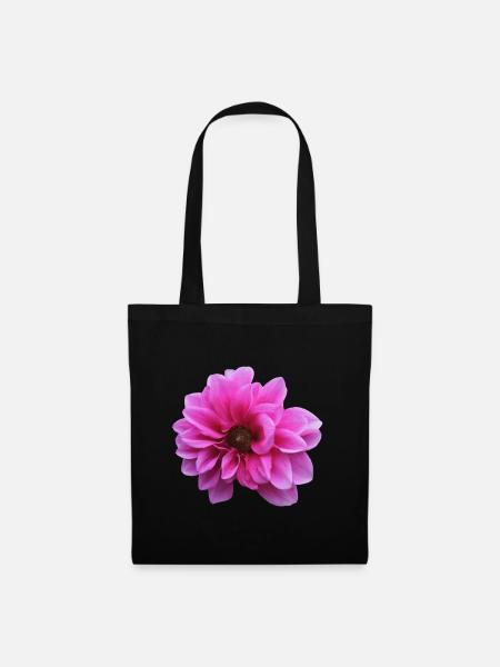 Blume rosa pinke Blume Blumen pink rosa Blumen - Stoffbeutel - Schwarz