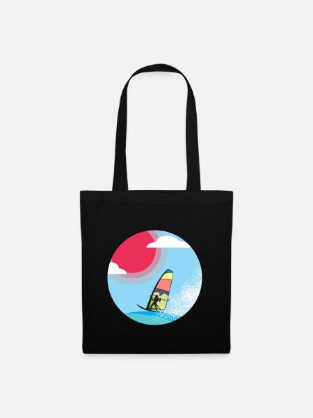 Windsurfer - Stoffbeutel - Schwarz