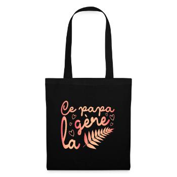 Ce Papa Gère La Fougère Cadeau Papa - Sac en tissu - noir - Devant