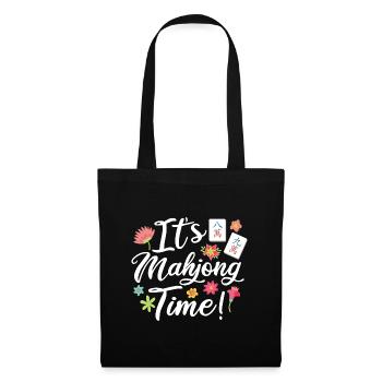 Cadeau pour les fans de Mahjong - Sac en tissu - noir - Devant