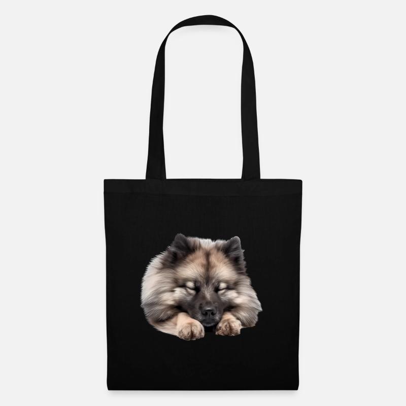 Keeshond - Stoffbeutel - Schwarz