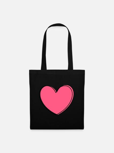 Valentinstag Geschenke Geschenk Valentinstag - Stoffbeutel - Schwarz