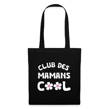 club des mamans cool - Sac en tissu - noir - Devant