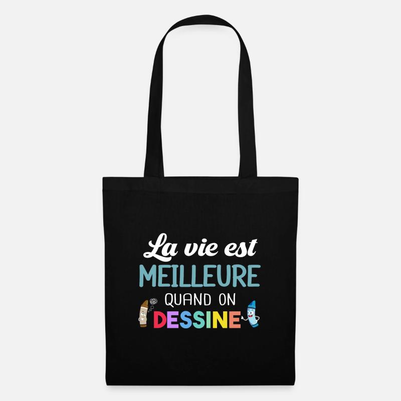 Illustrator Illustrator Geschenk Zeichnung Zeichnung - Stoffbeutel - Schwarz