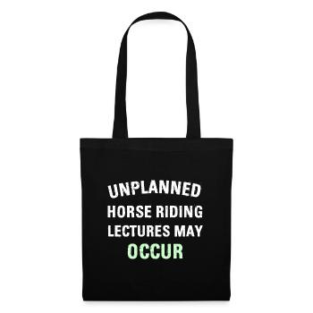 DES CONFÉRENCES D’ÉQUITATION IMPRÉVUES PEUVENT AVOIR LIEU - Sac en tissu - noir - Devant