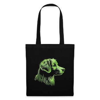 NOVA SCOTIA DUCK TOLLING RETRIEVER Porträt grün - Stoffbeutel - Schwarz - Vorne