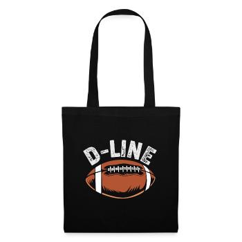 Joueur de ligne de football américain - Sac en tissu - noir - Devant