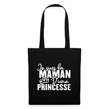 Je suis la maman d une princesse - Sac en tissu - noir - Devant
