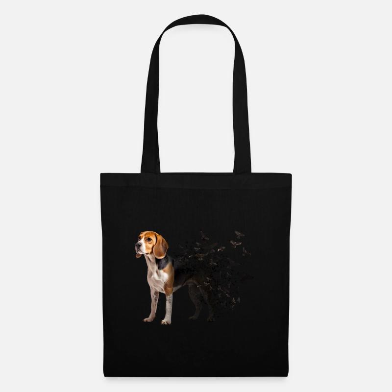 Beagle - Stoffbeutel - Schwarz