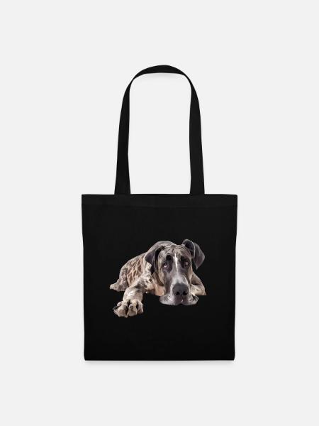 Great Dane - Stoffbeutel - Schwarz